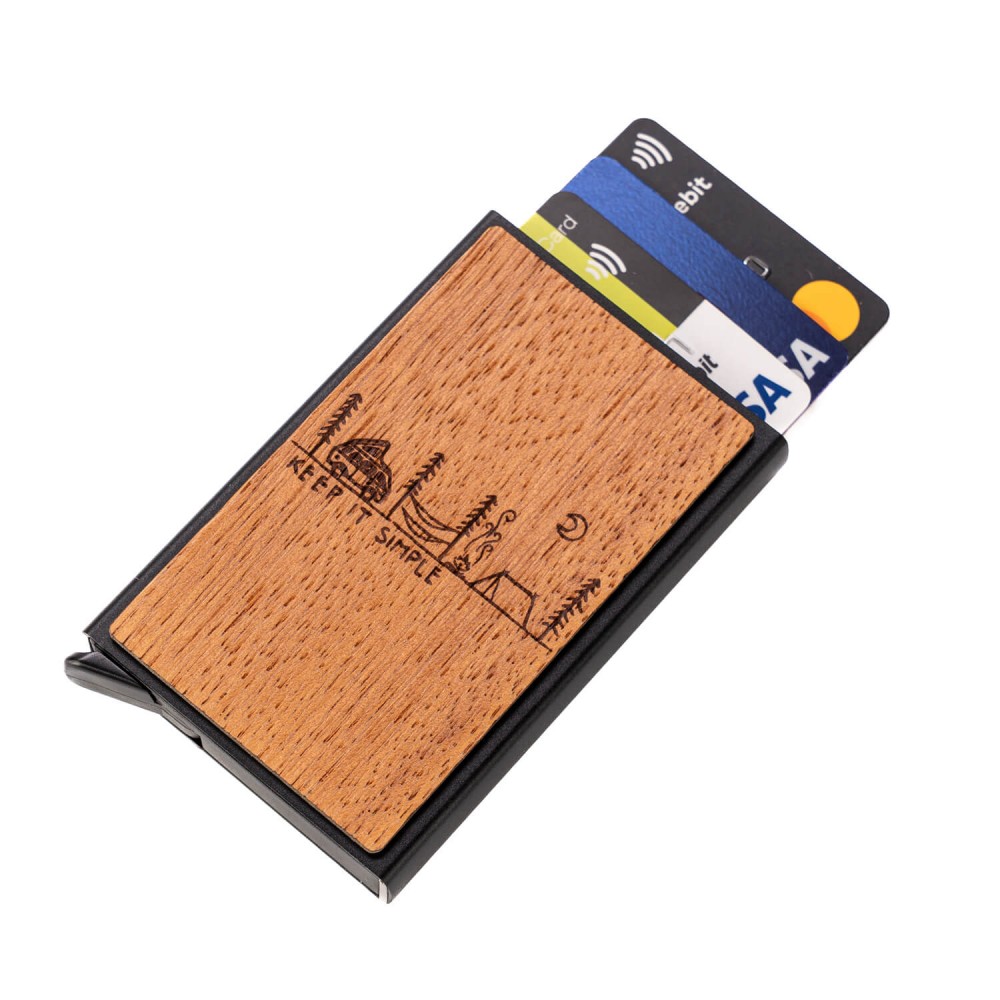 Credit Card Case Bewood Inox Keep it simple Merbau (1)