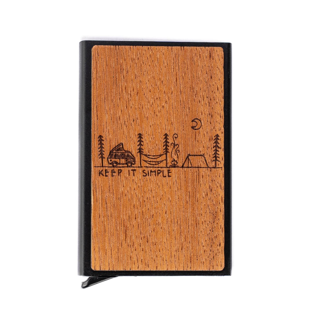 Credit Card Case Bewood Inox Keep it simple Merbau (2)