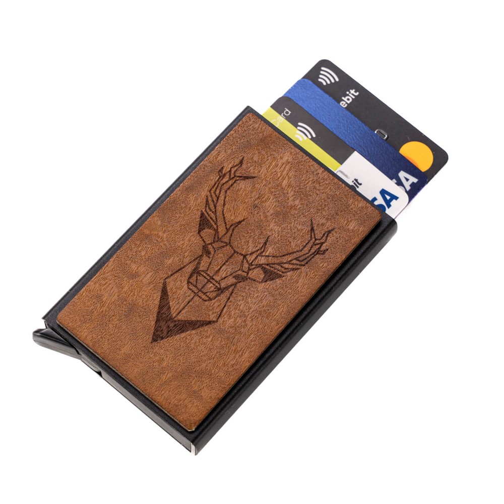 Etui na karty Bewood Jeleń Imbuia (1)