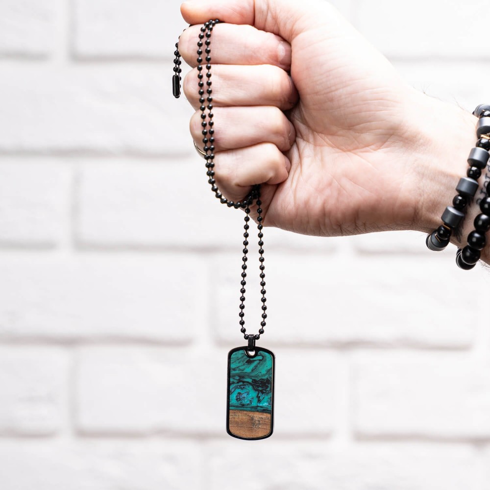 Dog tag Bewood Unique - Turquoise (4)