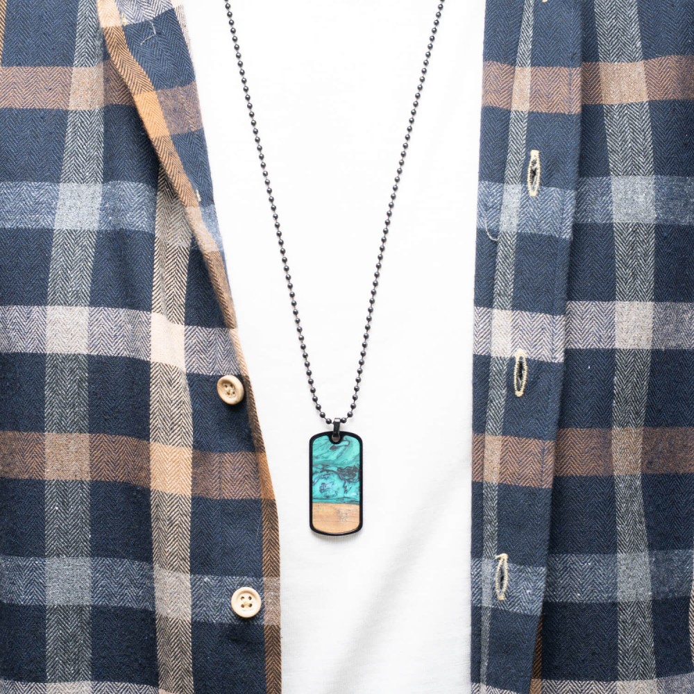 Dog tag Bewood Unique - Turquoise (5)