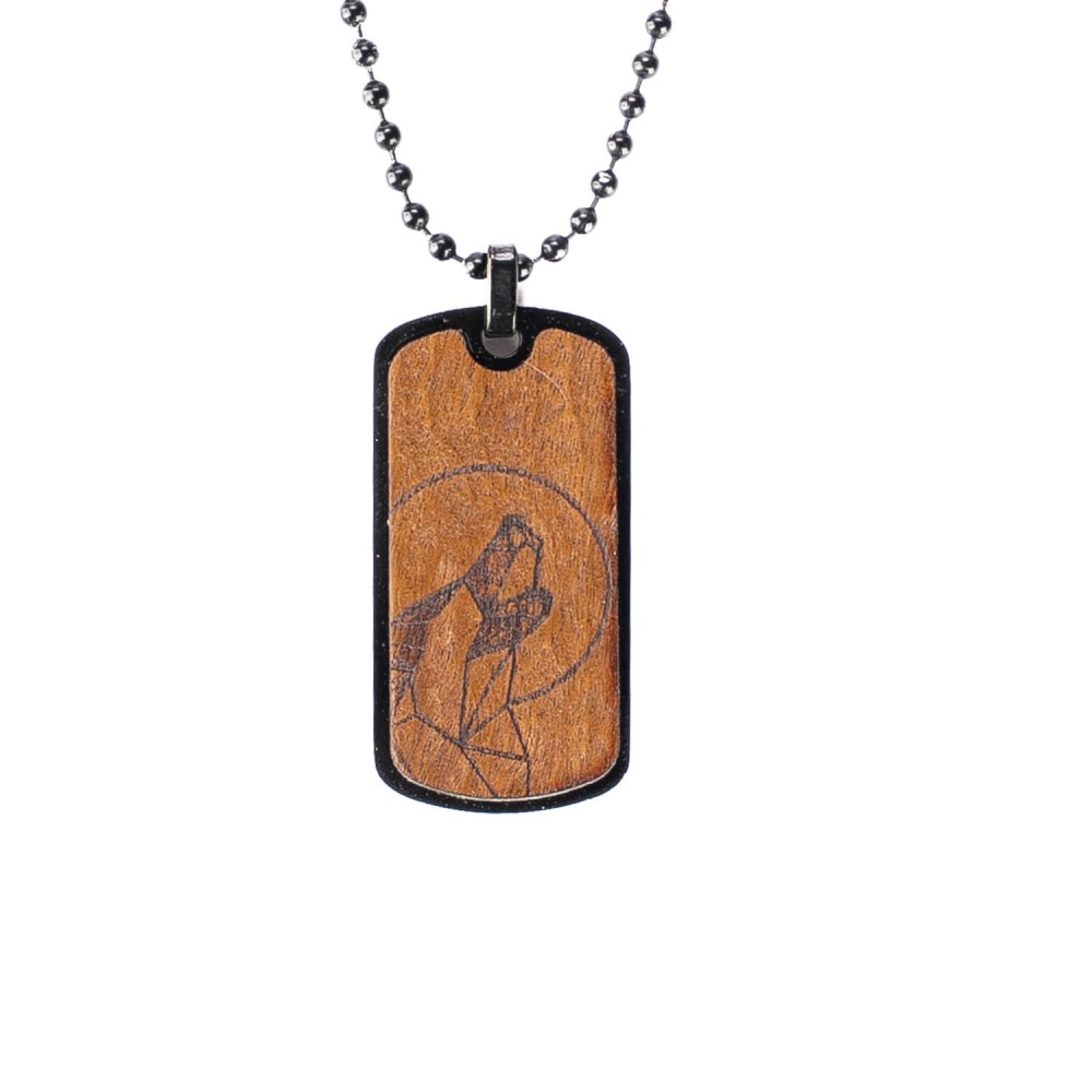 Dog tag Bewood  - Wolf Imbuia (1)