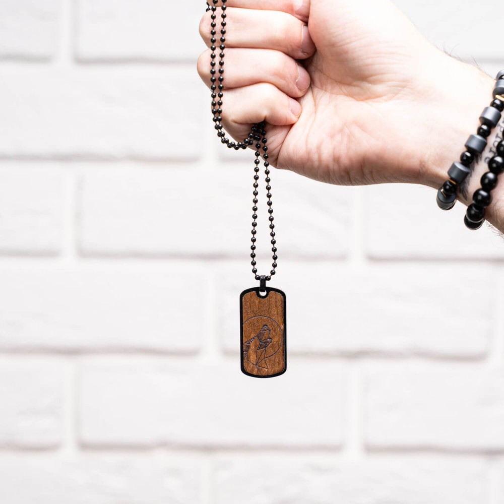 Dog tag Bewood  - Wolf Imbuia (4)