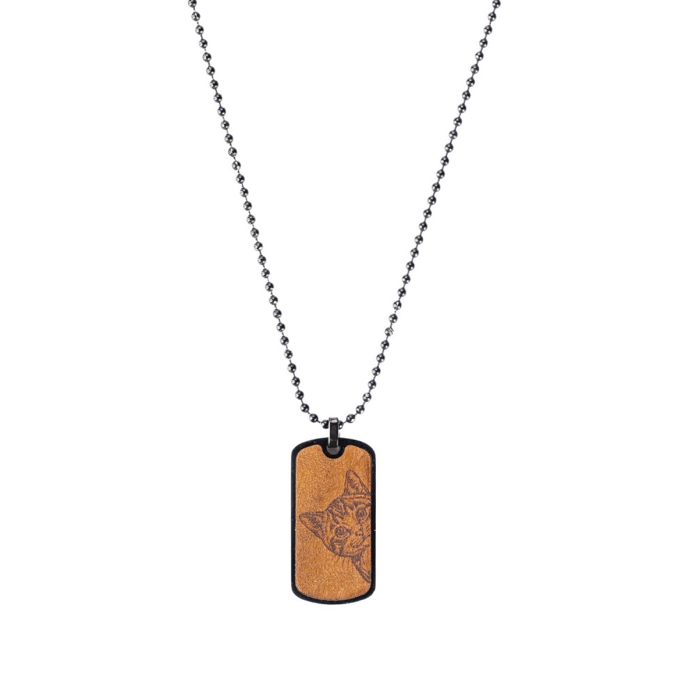 Dog tag Bewood  - Cat Lover Imbuia (3)