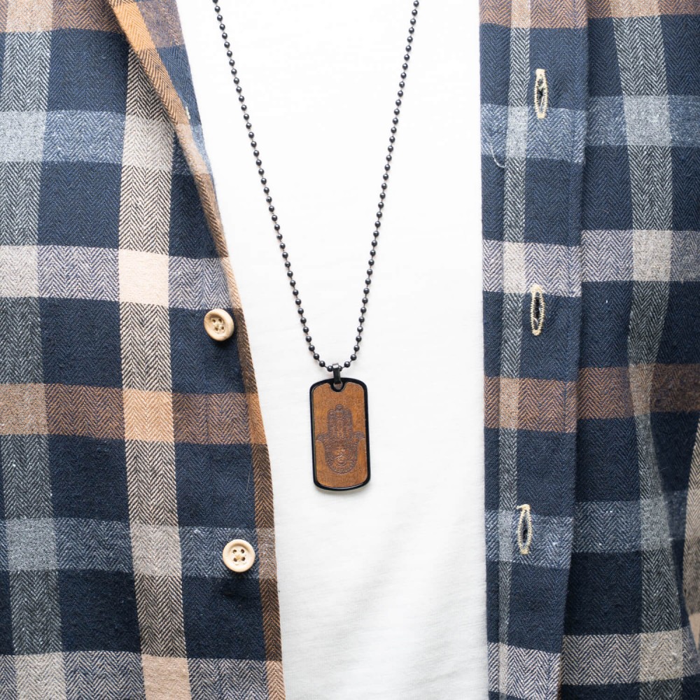 Nieśmiertelnik Bewood - Hamsa - Imbuia (5)