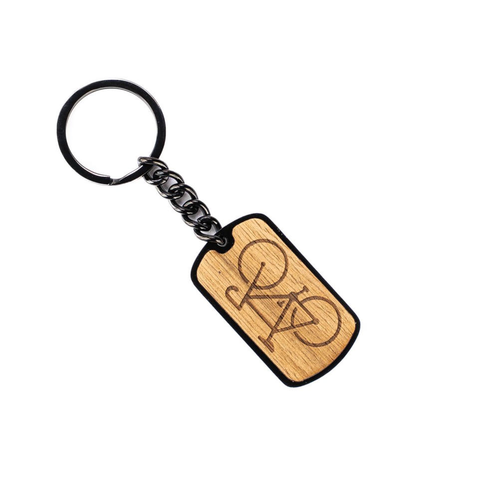 Wooden Keychain - Bike - Limba (1)