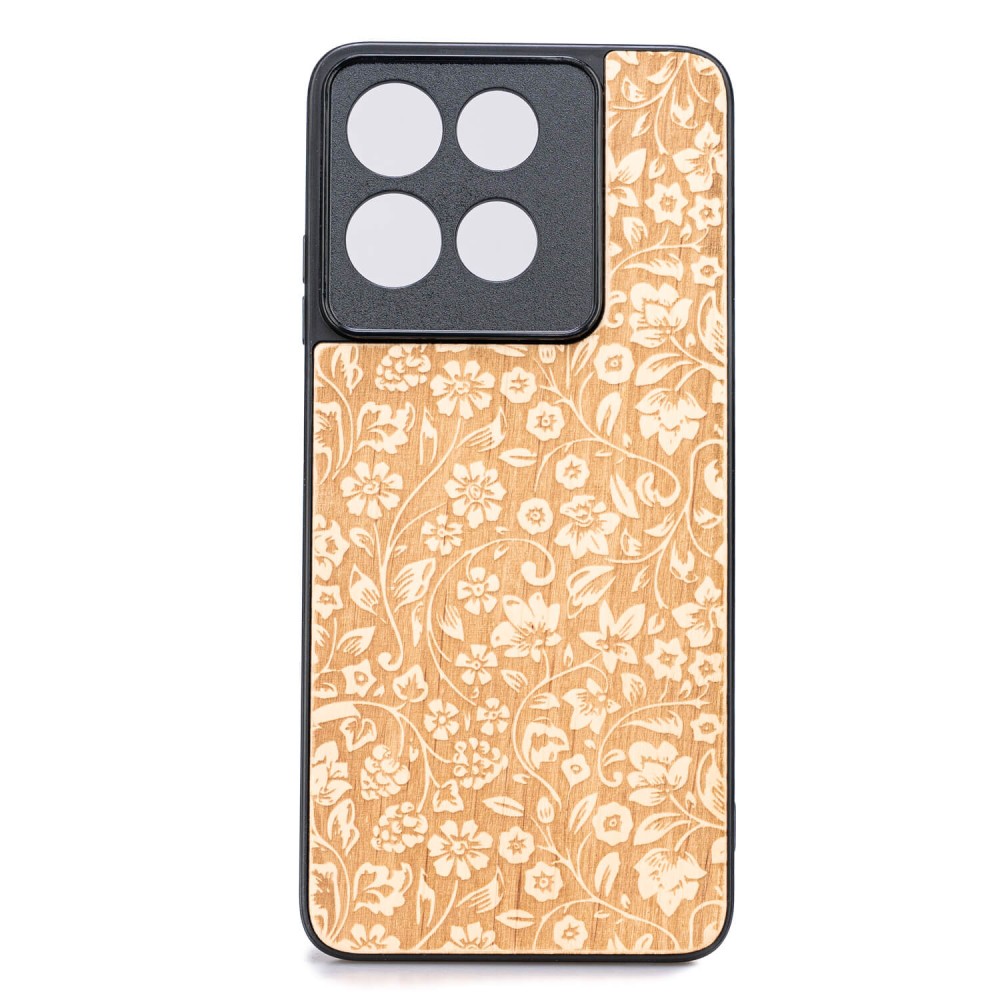 Drewniane Etui Bewood do Motorola G86 5G KWIATY POLNE ANIEGRE (1)