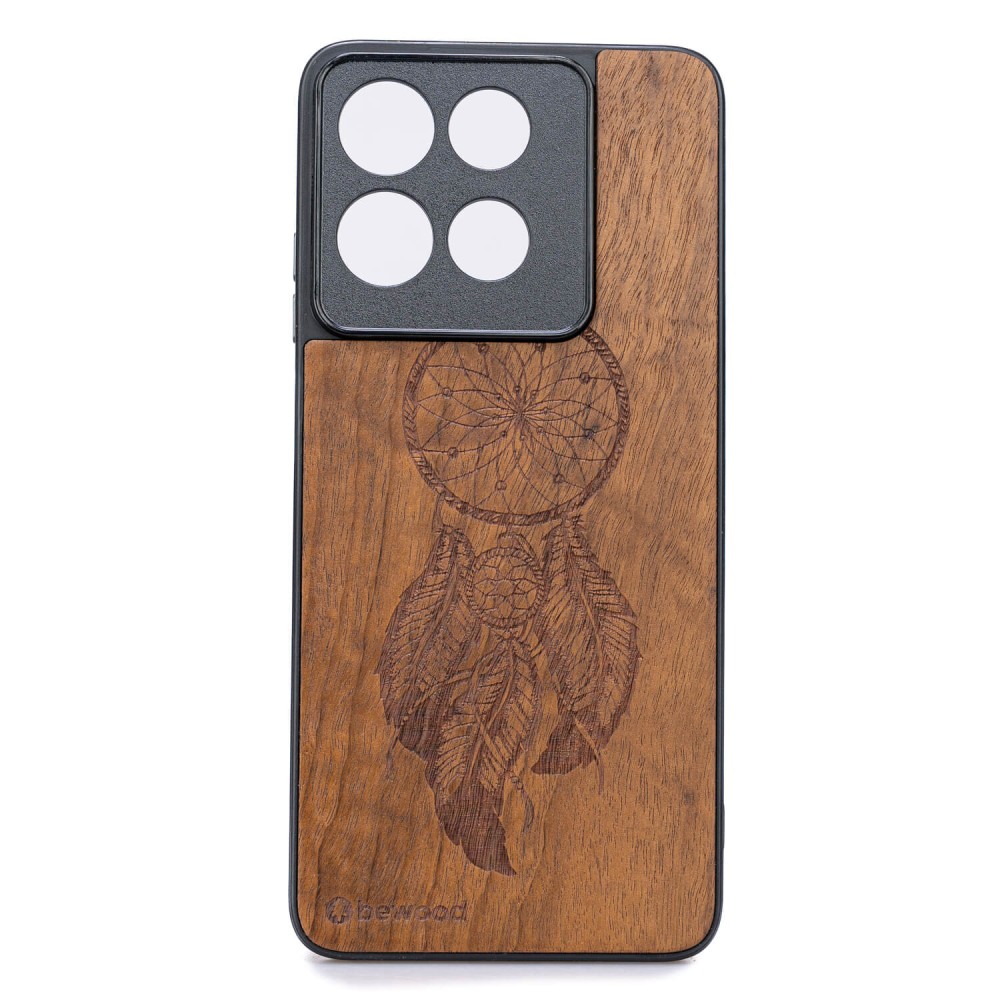 Drewniane Etui Bewood do Motorola G56 5G ŁAPACZ SNÓW IMBUIA (1)