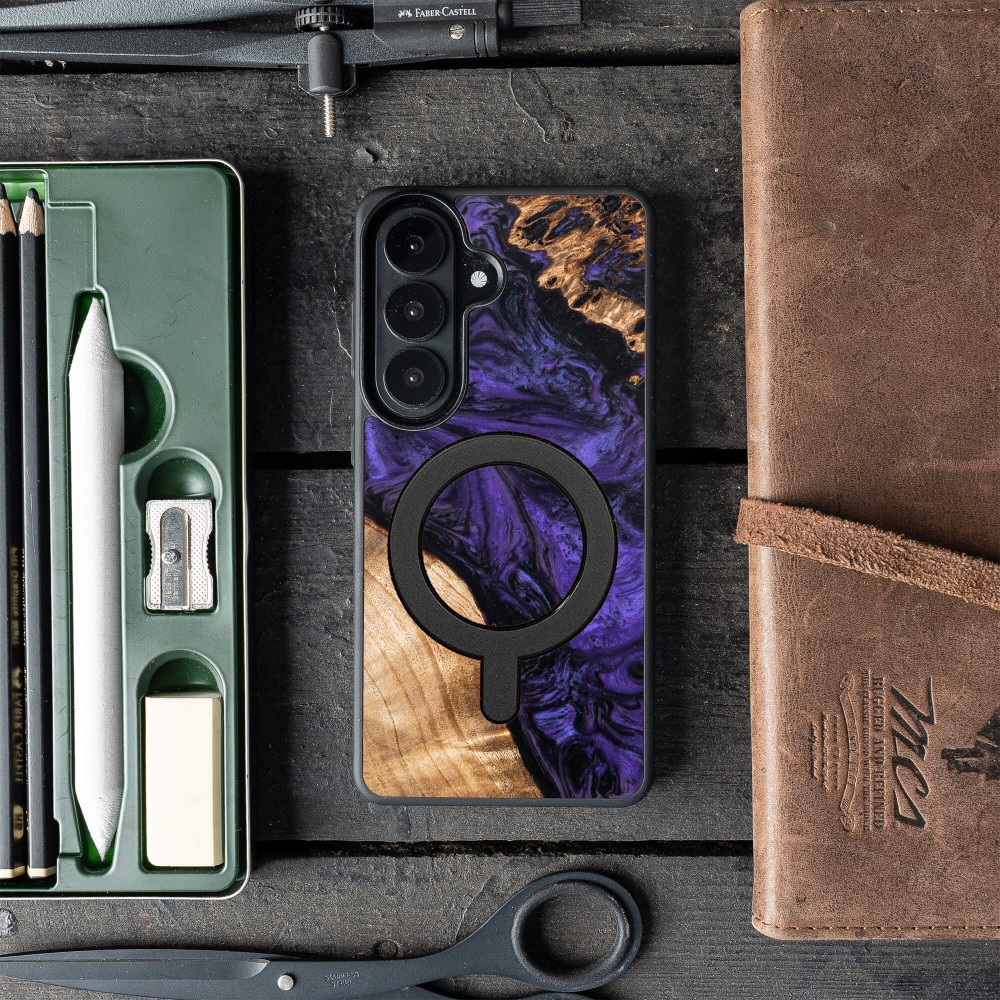 Etui Bewood Unique do Samsung Galaxy S26 - Violet z MagSafe (3)