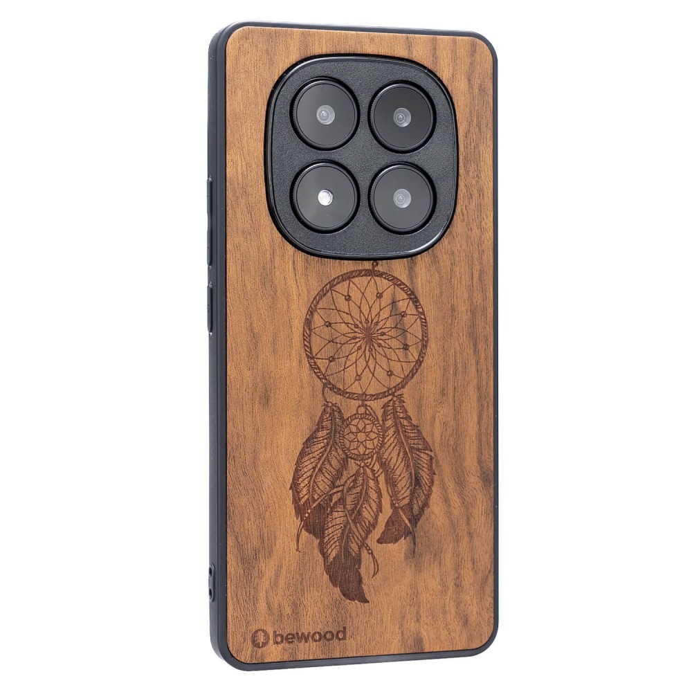 Drewniane Etui Bewood do Xiaomi Redmi Note 15 Pro Plus 5G ŁAPACZ SNÓW IMBUIA (2)
