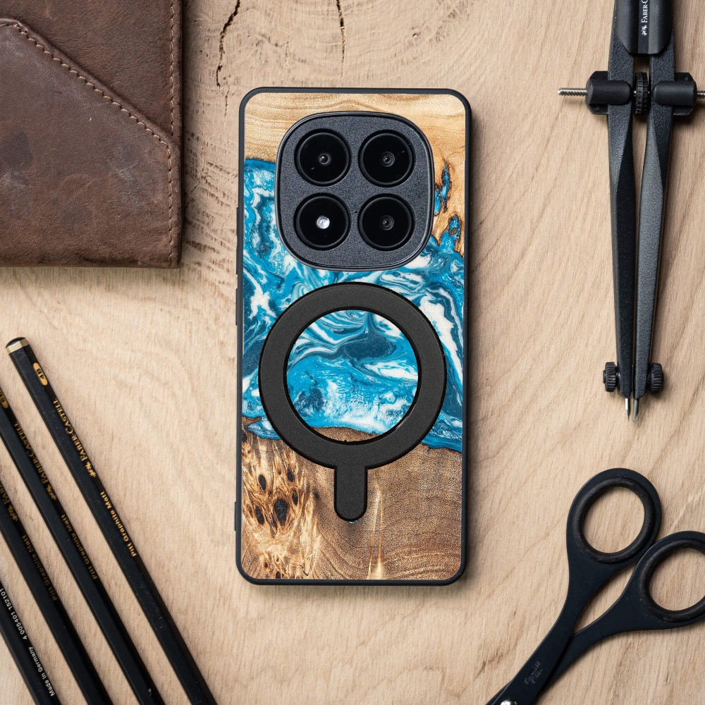 Etui Bewood Unique do Xiaomi Redmi Note 15 Pro 5G - Planets - Uran z MagSafe (3)