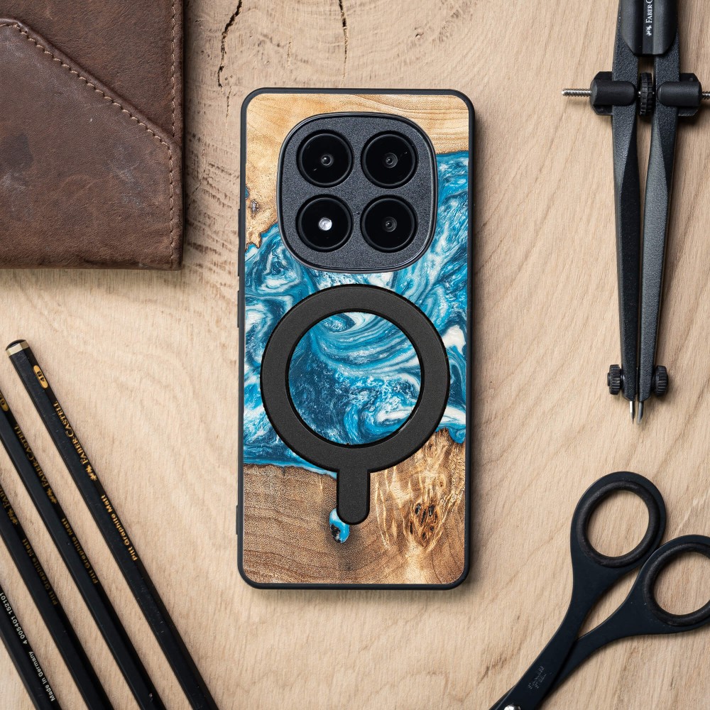 Etui Bewood Unique do Xiaomi Redmi Note 15 5G - Planets - Uran z MagSafe (3)
