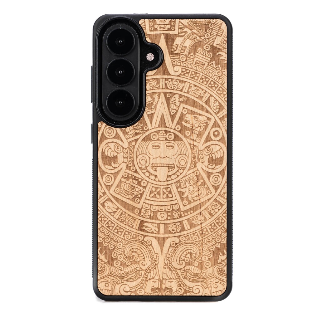 Drewniane Etui Bewood do Samsung Galaxy A57 5G KALENDARZ AZTECKI ANIEGRE (1)