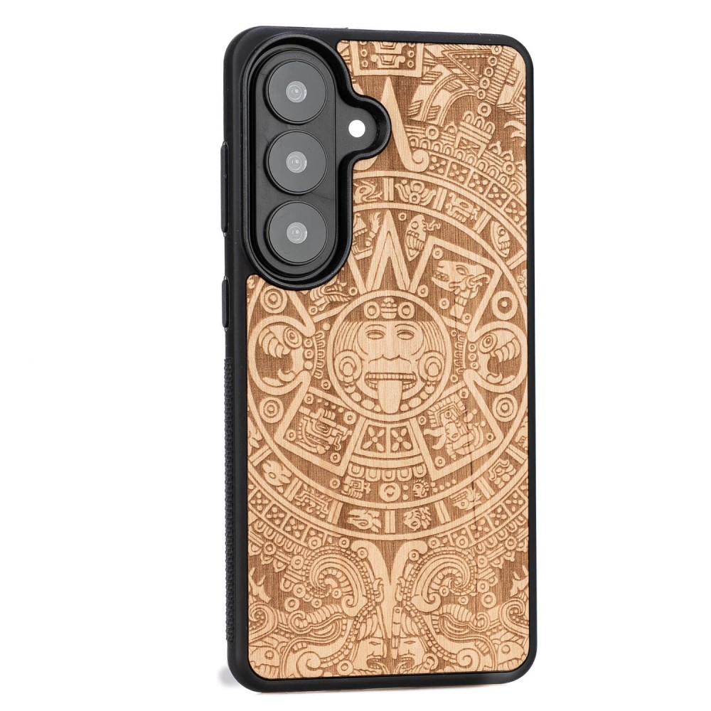 Samsung Galaxy A37 5G Aztec Calendar Anigre Bewood Wood Case (2)