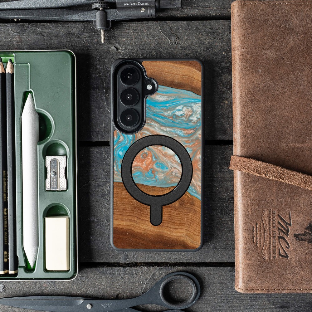 Bewood Resin Case for Samsung Galaxy A37 5G - Planets - Saturn with MagSafe (3)