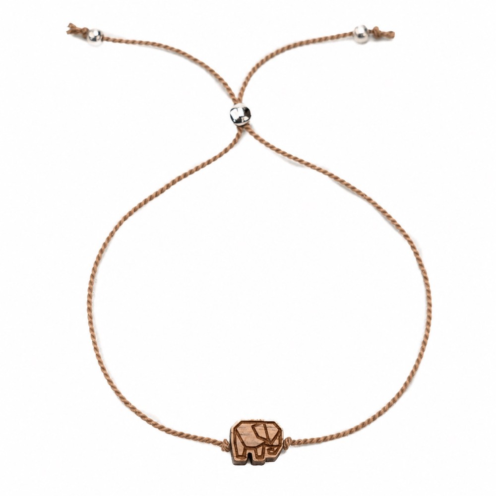 Bewood Happiness Bracelet – Elephant – Beige (1)