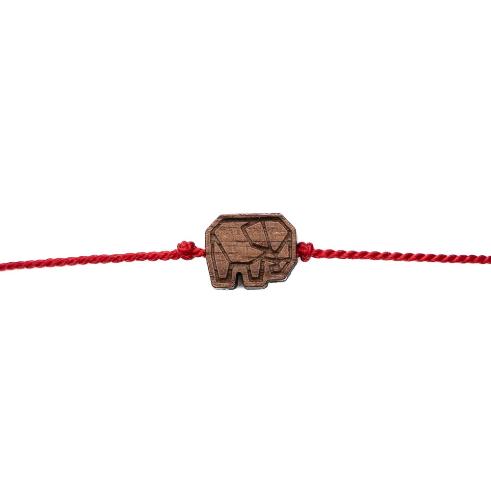 Bewood Happiness Bracelet – Elephant – Red (3)