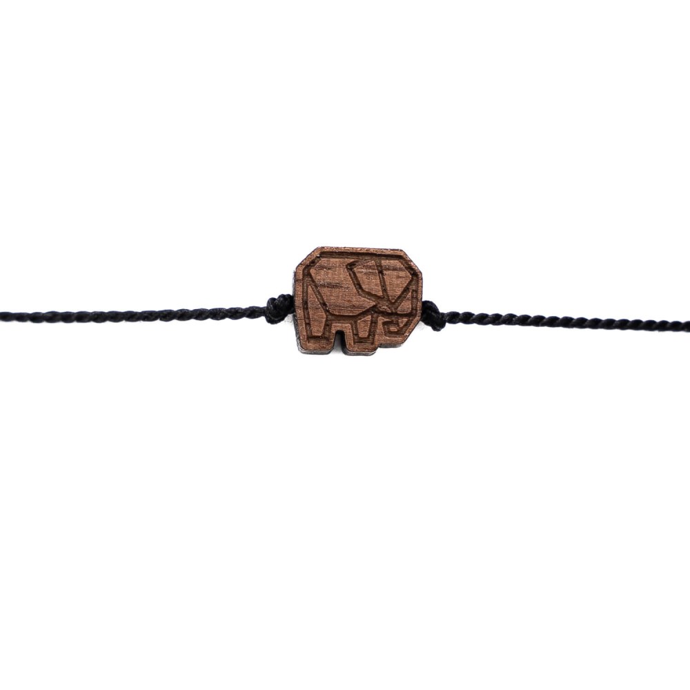 Bewood Happiness Bracelet – Elephant –Black (2)