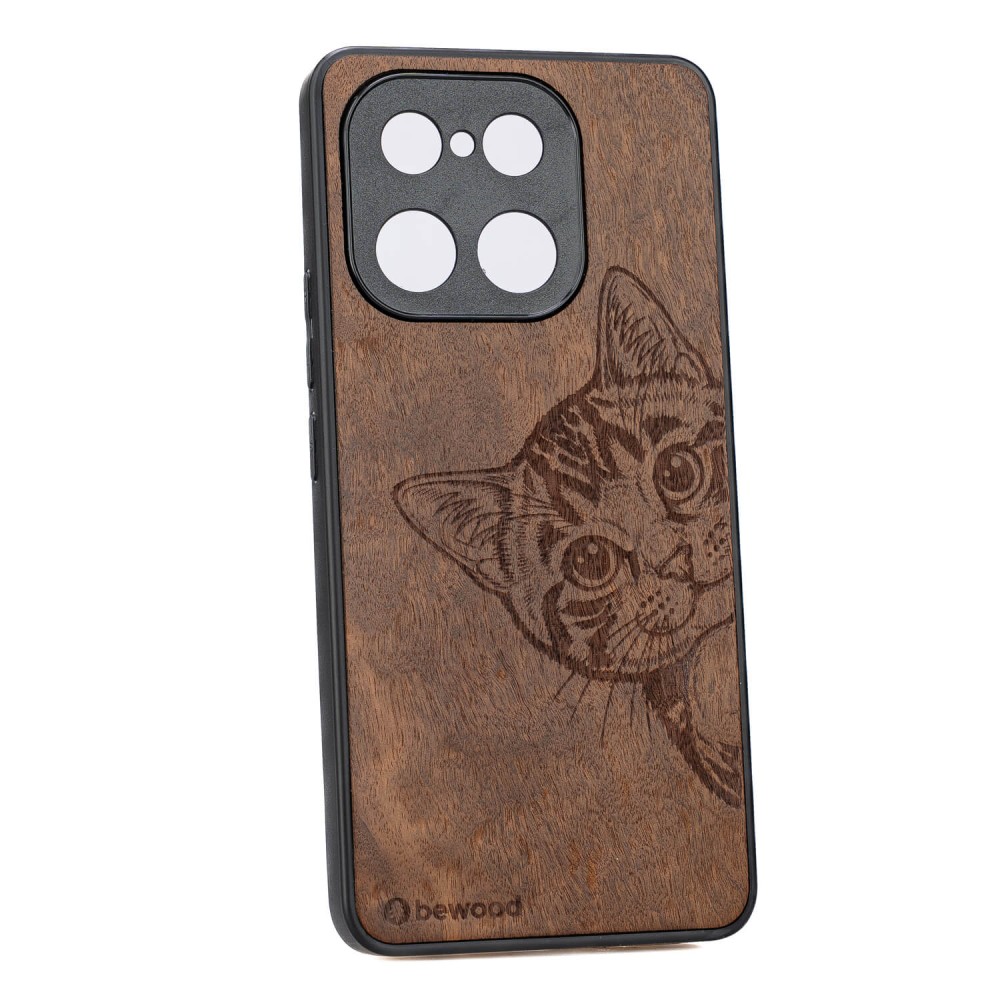 Realme 16 Pro Plus 5G Cat Lover Imbuia Wood Case (2)