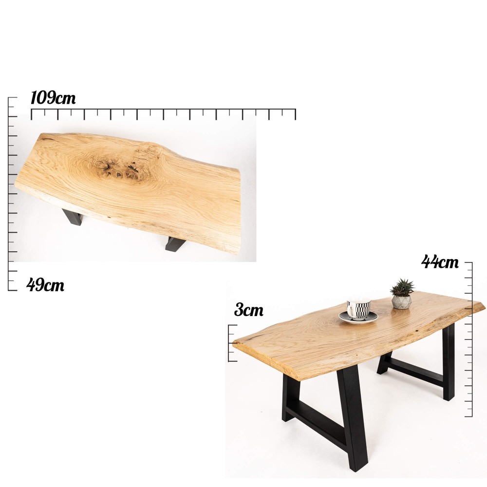 Stolik kawowy Bewood Live Edge - Dąb - #7 (5)