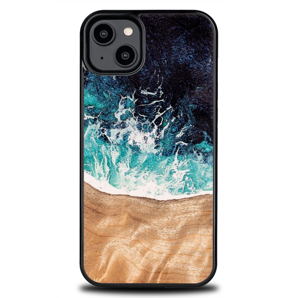 Bewood Unique Dream Island, elegancki drewniany case, ochrona telefonu, niebiesko-brązowy