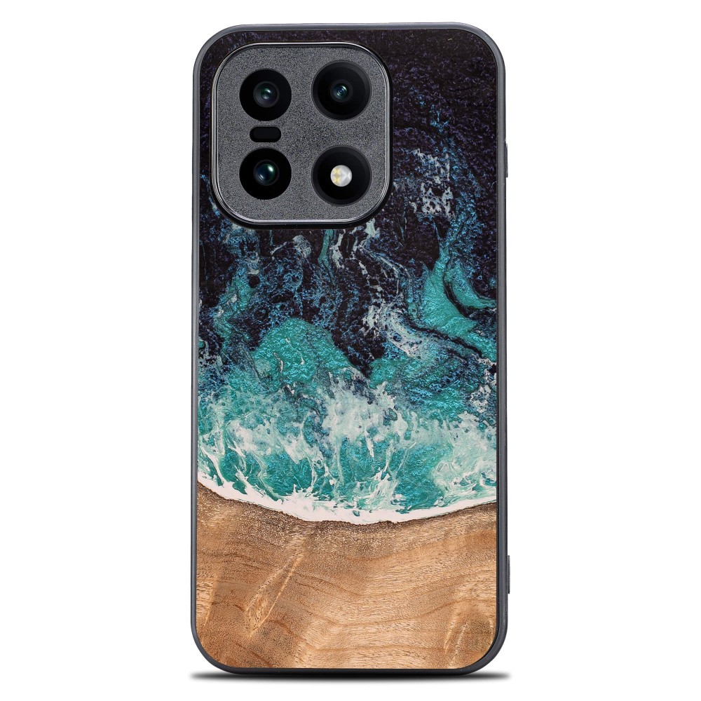 Bewood Unique Dream Island, elegancki drewniany case, ochrona telefonu, niebiesko-brązowy