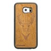 Samsung Galaxy S6 Edge Deer Imbuia Wood Case