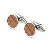 Wooden cufflinks 06 ROSEWOOD SANTOS 18MM