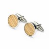 Wooden cufflinks 06 OAK 18MM