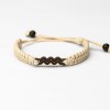 Wooden Bracelet Zodiac Sign - Aquarius - Merbau Cotton