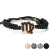 Wooden Bracelet Zodiac Sign - Virgo - Merbau Cotton