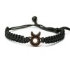 Wooden Bracelet Zodiac Sign - Taurus - Merbau Cotton