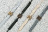 Wooden Bracelet Zodiac Sign - Gemini - Merbau Cotton