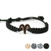 Wooden Bracelet Zodiac Sign - Aries - Merbau Cotton