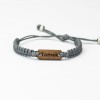 Wooden Bracelet Your Name Merbau Cotton (Custom)