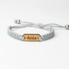 Wooden Bracelet Your Name Anigre Cotton (Custom)