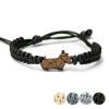 Wooden Bracelet Dog 02 Merbau Cotton