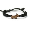 Wooden Bracelet Dog 02 Merbau Cotton