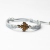 Wooden Bracelet Maple Leaf Merbau Cotton