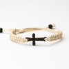 Wooden Bracelet Cross Merbau Cotton