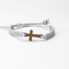 Wooden Bracelet Cross Anigre Cotton