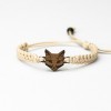 Wooden Bracelet Cat Merbau Cotton