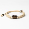 Wooden Bracelet Crown Merbau Cotton
