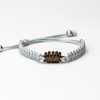 Wooden Bracelet Crown Merbau Cotton