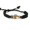 Wooden Bracelet Treble Clef Anigre Cotton