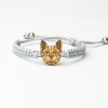 Wooden Bracelet Bulldog Anigre Cotton