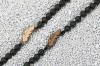 Wooden Bracelet Feather Anigre Stone