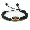 Wooden Bracelet Crown Anigre Stone