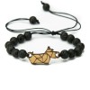 Wooden Bracelet Dog 02 Anigre Stone