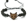 Wooden Bracelet Cat Merbau Stone